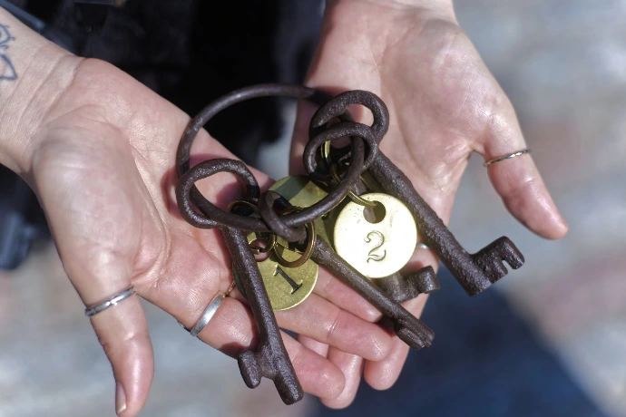 Des anciennes clés avec des numéros